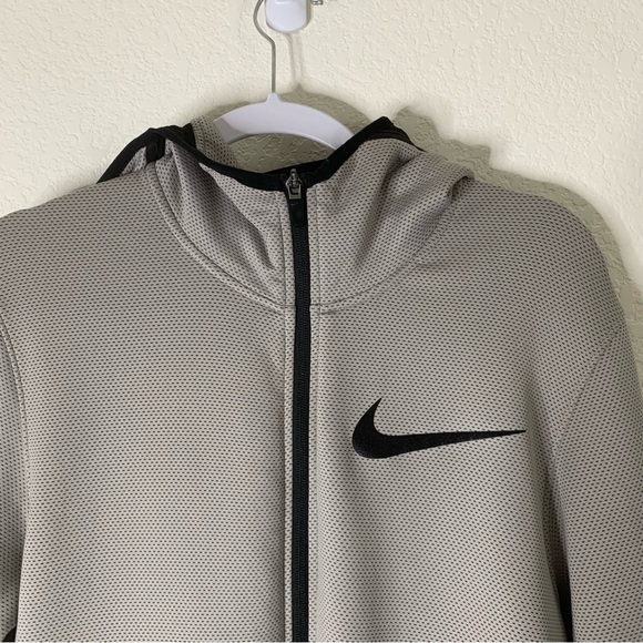 Nike Therma showtime Mens gray full zip basketball hooded sweater M - Picture 6 of 11